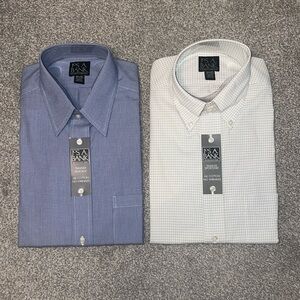 2 *NWT* Traveler’s Collection All Cotton/No Wrinkle Dress Shirts 👔 Neck 15 1/2